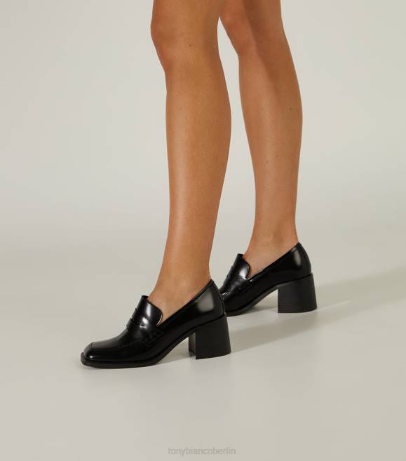 Slipper mit Absatz| de Tony Bianco Frauen Lomax Freizeitschuhe Schwarz hochglänzend 4624362